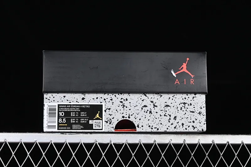 All categories Air Jordan Jordan series basketball shoes Air Jordan 4 GX foreign trade version Air Jordan 4 Retro "Frozen Moments" AJ4 Joe 4 electroplated silver AQ9129-001